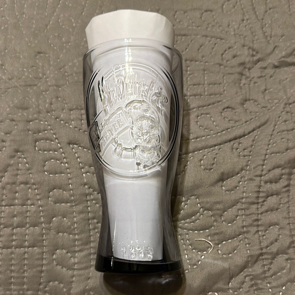 Vintage 1955 McDonald’s Speedee Mascot Clear Purple Glass  Beer Drinking Cup